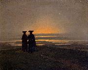 Caspar David Friedrich Sunset oil